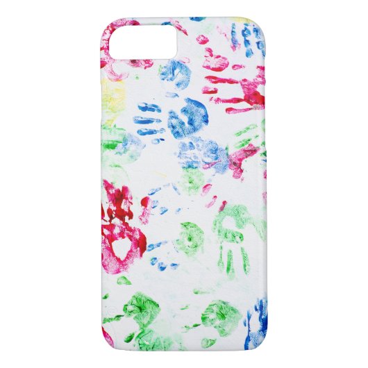 kinderen hand print verf patroon Case-Mate iPhone case (Achterkant)