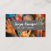 Kinderen Hand Schilderen | Kunst Ambachten Visitekaartje (Voorkant)