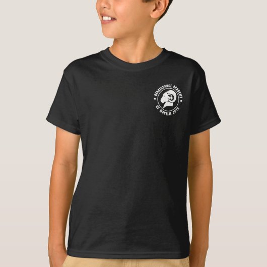 Kinderen Hanes Classic Black RAM T-Shirt (Voorkant)