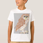 Kinderen Hanes TAGLESS® T-Shirt Spotted Owl (Voorkant)