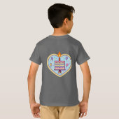 Kinderen Happy Birthday T-shirt met taart (Achterkant volledig)