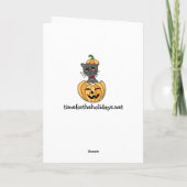 Kinderen Happy Halloween Eenhoorn Cartoon Kaart (Achterkant)