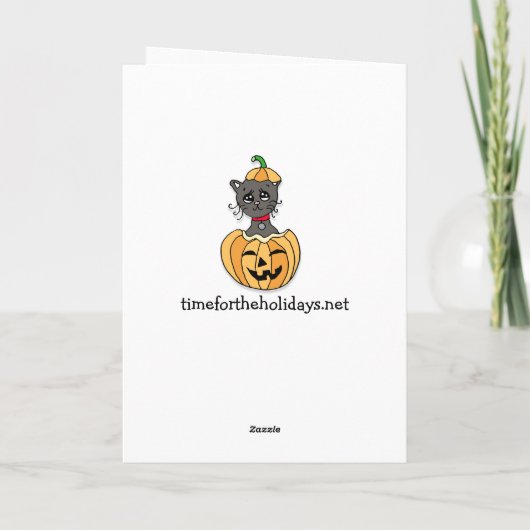 Kinderen Happy Halloween Eenhoorn Cartoon Kaart (Achterkant)