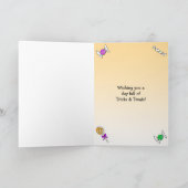 Kinderen Happy Halloween Eenhoorn Cartoon Kaart (Binnen)