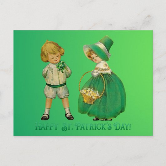  kinderen Happy St. Patrick's Day Briefkaart (Voorkant)