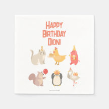 Kinderen Happy Verjaardagsfeestje Dieren Jongens S