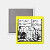 Kinderen hebben Grappig Retro Koelkast Magnet Humo (Voorkant / Achterkant)