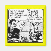 Kinderen hebben Grappig Retro Koelkast Magnet Humo (Voorkant)