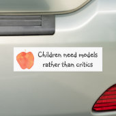 Kinderen hebben modellen nodig in plaats van criti bumpersticker (Op auto)