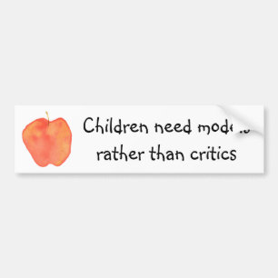 Kinderen hebben modellen nodig in plaats van criti bumpersticker