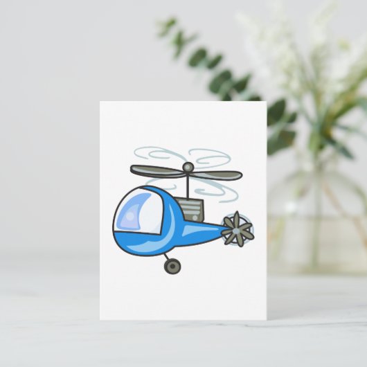 KINDEREN HELICOPTER BRIEFKAART (Staand voorkant)