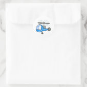 KINDEREN HELICOPTER RONDE STICKER (Tas)