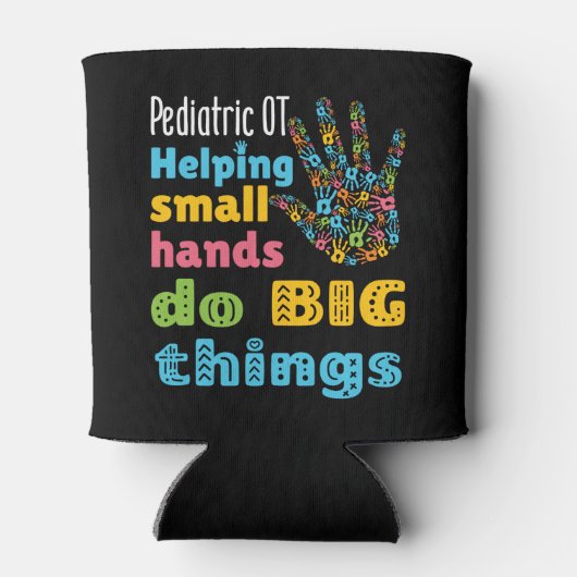 Kinderen helpen kleine handen grote dingen te doen blikjeskoeler (Achterkant)