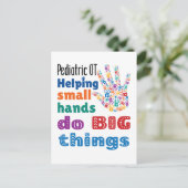 Kinderen helpen kleine handen grote dingen te doen briefkaart (Staand voorkant)