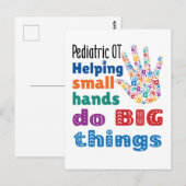 Kinderen helpen kleine handen grote dingen te doen briefkaart (Voorkant / Achterkant)