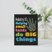 Kinderen helpen kleine handen grote dingen te doen briefkaart (Staand voorkant)