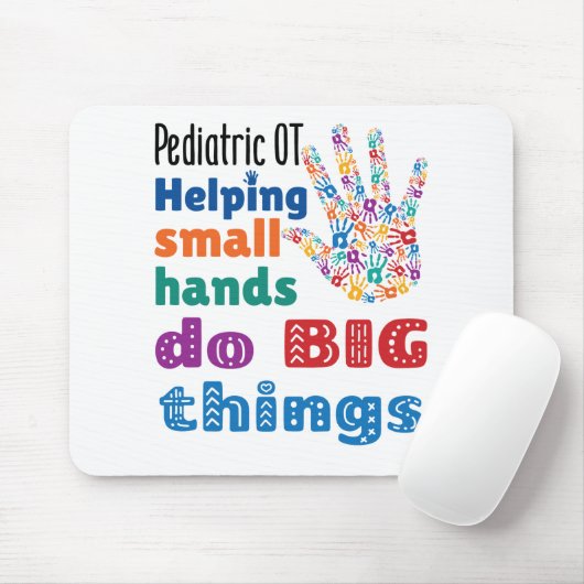 Kinderen helpen kleine handen grote dingen te doen muismat (Met muis)