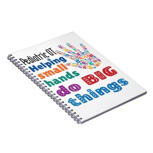 Kinderen helpen kleine handen grote dingen te doen notitieboek (Rechterzijde)