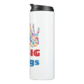 Kinderen helpen kleine handen grote dingen te doen thermosbeker (Geroteerd rechts)