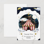Kinderen Hemels Circus Verjaardag Bedankkaart (Voorkant / Achterkant)