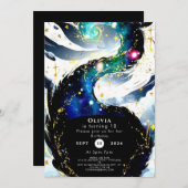 Kinderen Hemelse Ruimte Verjaardag Kaart (Voorkant / Achterkant)