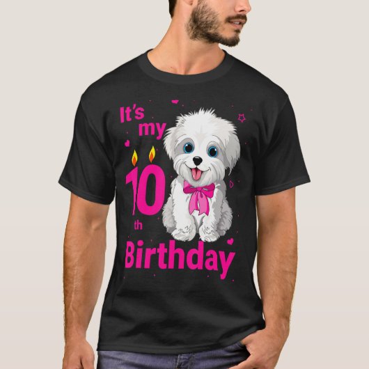 Kinderen Het is mijn 10e Hondenliefhebber van 10 j T-shirt (Voorkant)