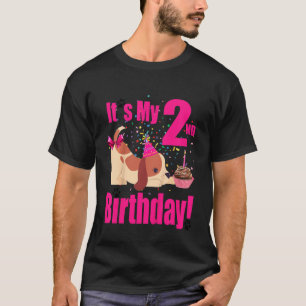 Kinderen Het is mijn 2e jaardagdop Theme 2 jaar ou T-shirt