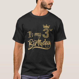 Kinderen Het is mijn 3e verjaardag meisje 3 jaar o T-shirt