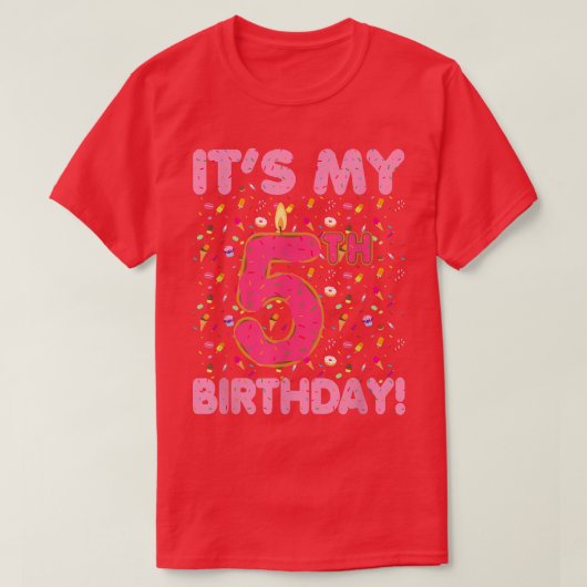 Kinderen Het is mijn 5e Snoep Bonbons 5 jaar. T-shirt (Design voorkant)
