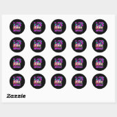 Kinderen Het is mijn 5e verjaardag Schattig Chibi Ronde Sticker (Vel)