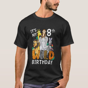Kinderen Het is mijn 8e Wild Birthday Acht jaar ou T-shirt