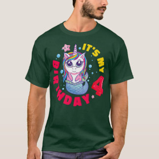 Kinderen Het is mijn vierde verjaardag 4 jaar unic T-shirt