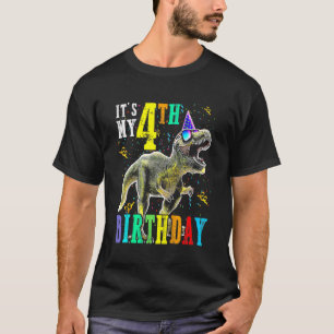 Kinderen Het is mijn vierde verjaardag van 4 jaar T-shirt