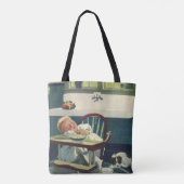  kinderen, hoeszetkamer keuken voor Baby Tote Bag (Achterkant)