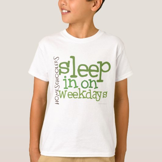 Kinderen Homeschool t-shirt: Slaap in T-shirt (Voorkant)