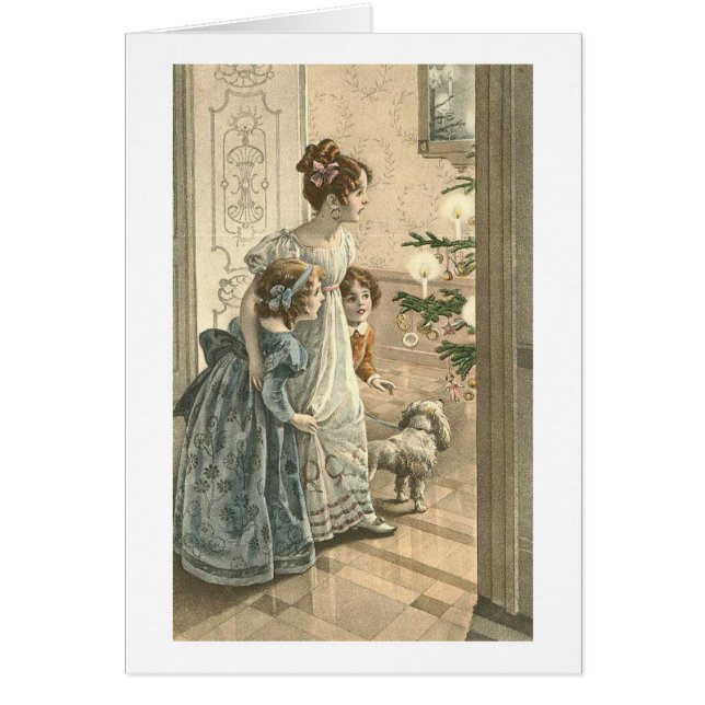 Kinderen, hond die naar de boom kijkt (Voorkant)