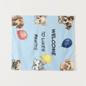Kinderen Hond Feest Banner Wandkleed (Voorkant (horizontaal))