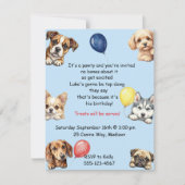 Kinderen Hond Feestje Digitale Download Kaart (Voorkant)