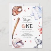 Kinderen Honkbal Eerste Verjaardagsfeestje Kaart (Voorkant)