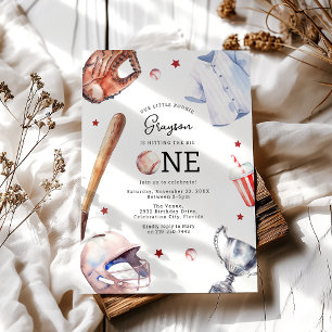 Kinderen Honkbal Eerste Verjaardagsfeestje Kaart