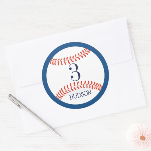 Kinderen Honkbal Verjaardag Sticker (Envelop)