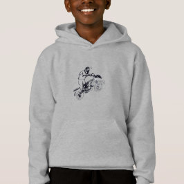 Kinderen hoodie met dirt bike ontwerp
