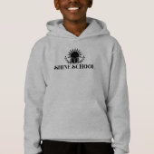 kinderen hoodie zwart logo (Voorkant)