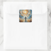 Kinderen Hoogste God - Jesus Series Art Collecti Vierkante Sticker (Tas)