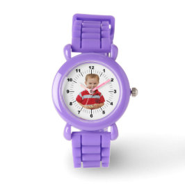 Kinderen horloge - Gepersonaliseerd - Paarse