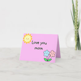 Kinderen "Hou van je mama" Schattige Moederdag/Ver Bedankkaart