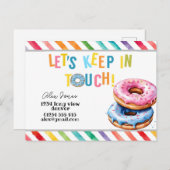 Kinderen houden contact met KIT Square Sticker Fav Briefkaart (Voorkant / Achterkant)