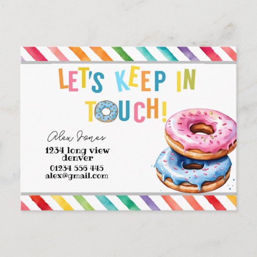 Kinderen houden contact met KIT Square Sticker Fav Briefkaart (Voorkant)