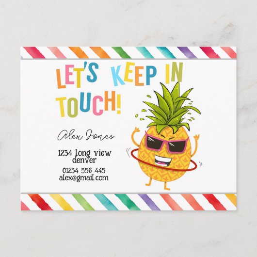 Kinderen houden contact met KIT Square Sticker Fav Briefkaart (Voorkant)