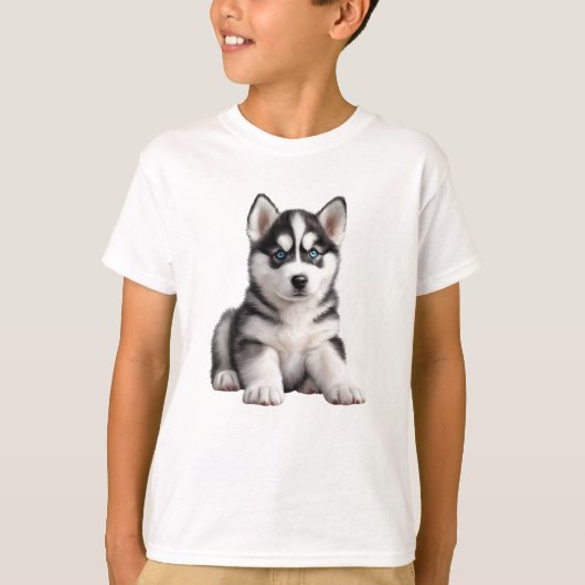 Kinderen Husky Puppy T-shirt (Voorkant)